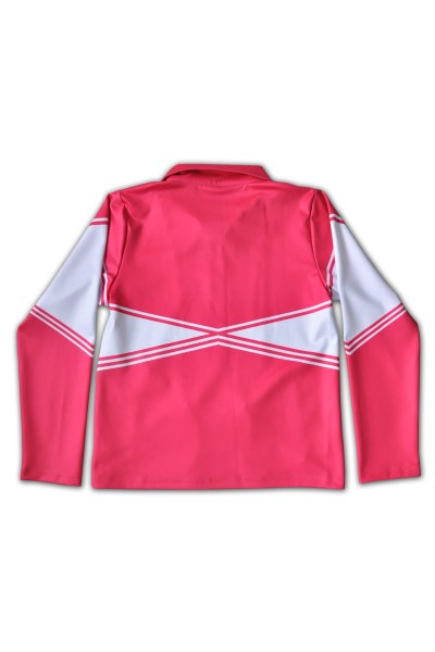 Customized pink cheerleading uniforms Personally designed zipper windbreaker jacket Cheerleading uniforms Group cheerleading uniforms Cheerleading uniform center CH213 detail view-4